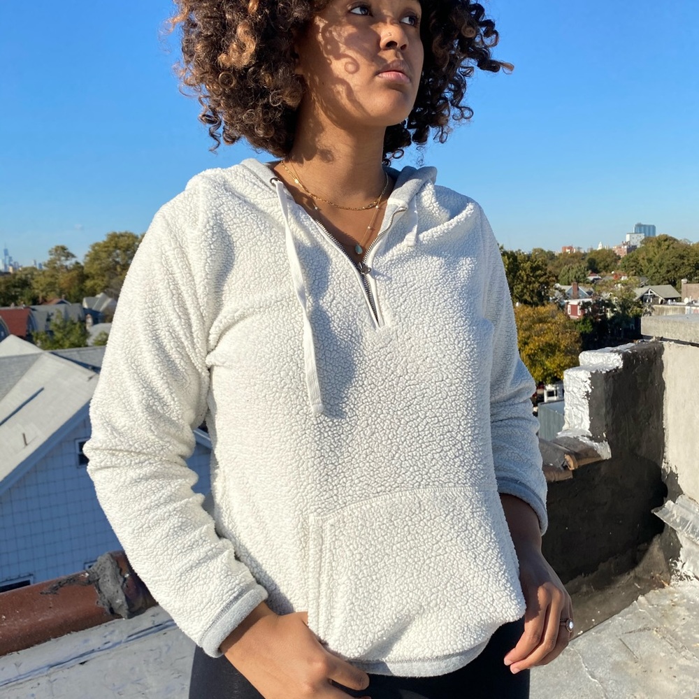 ✨ Old Navy sherpa half zip sweater with hood